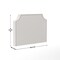 Merrick Lane Ribas Contoured Faux Leather Headboard with Studded Upholstery, Dual Hanging Options, Charging Station with 2 Outlets, USB Port, USB-C Port